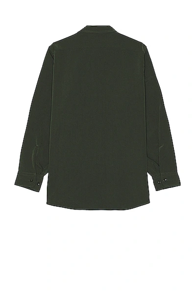 Shop Beams Work Classic Fit Pe Twill Shirt In Green