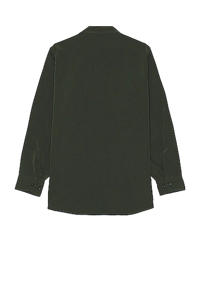 Beams Green Button Shirt In Green