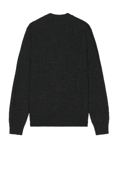 Shop Beams Cardigan Elbow Patch 7g In Charcoal