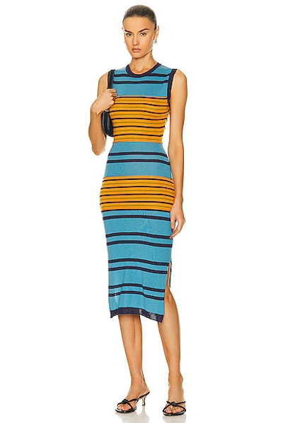 Shop Marni Striped Dress In Multicolor