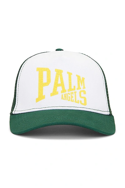 Shop Palm Angels Pa League Trucker Cap In Green