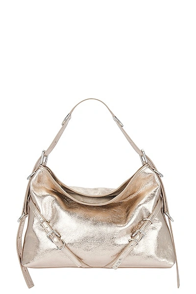 Shop Givenchy Medium Voyou Bag In Dusty Gold