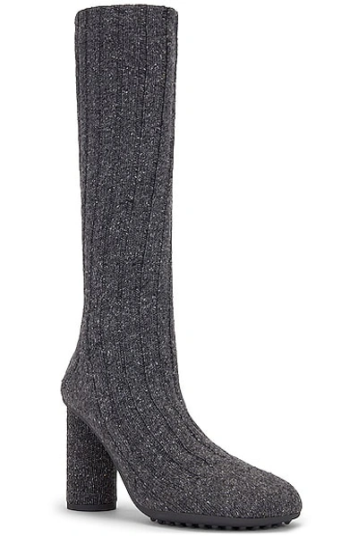 Shop Bottega Veneta Atomic Wool Sock Boot In Anthracite