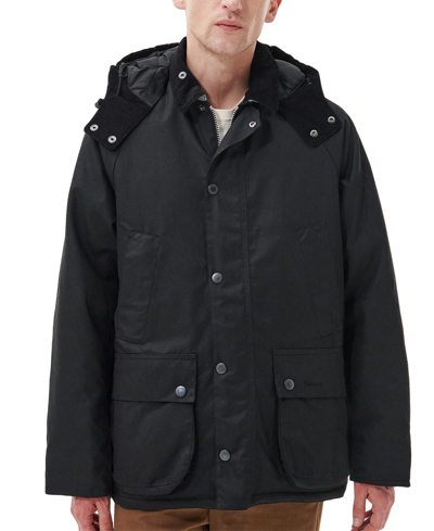 Shop Barbour Men's Winter Bedale Hooded Jacket In Black