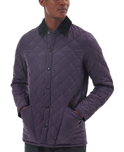 Shop Barbour Men's Heritage Liddesdale Quilted Jacket In Purple