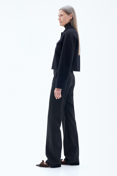Filippa K Short Wool Cashmere Jacket In Black