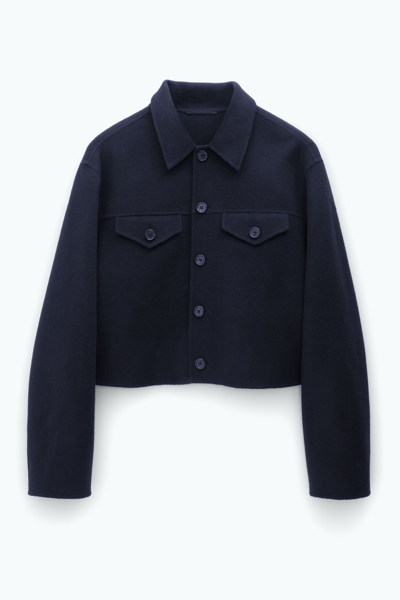 Filippa K Short Wool Cashmere Jacket In Black