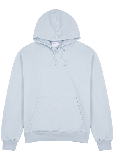 Shop Colorful Standard Hooded Cotton Sweatshirt In Light Blue