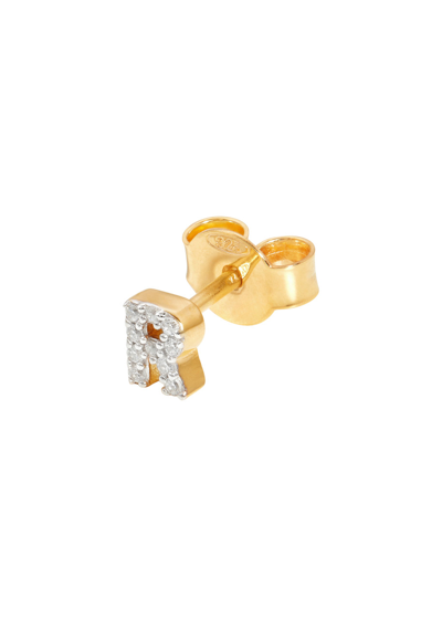 Shop Missoma R Initial 18kt Gold-plated Single Stud Earring