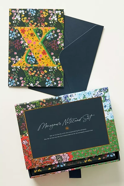 Shop Anthropologie Omari Monogram Boxed Notecard Set