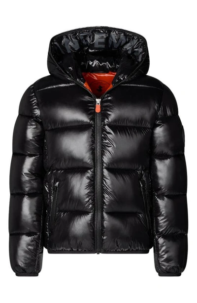Save The Duck Boys' Artie Hooded Puffer Jacket - Little Kid, Big Kid In Black