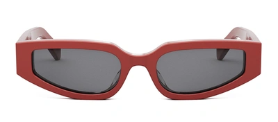 Shop Celine Triomphe Cl 40269 U 66a Cat Eye Sunglasses In Grey