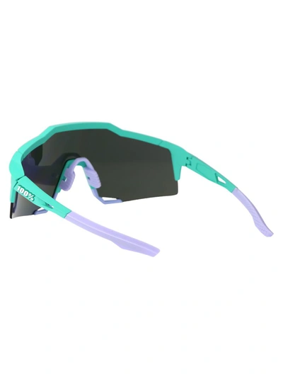 Shop 100% Sunglasses In Soft Tact Mint Hiper Lavender Mirror Lens
