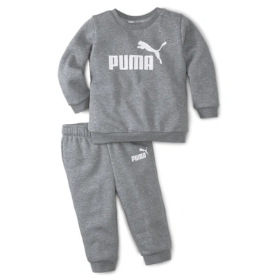 Shop Puma Essentials Minicats Toddlers' Jogger Suit In Medium Gray Heather