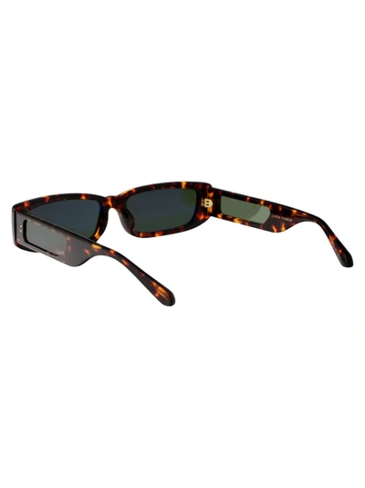 Linda Farrow Talita Sunglasses In 02 Dark T-shell Light Gold Green