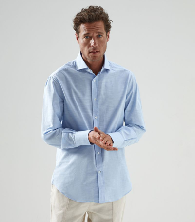 Shop Brunello Cucinelli Cotton Shirt In Blue