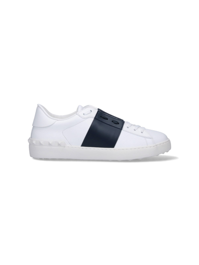 Shop Valentino "open" Sneakers In White