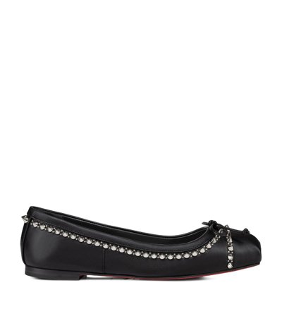 Shop Christian Louboutin Mamadrague Spikes Ballet Flats In Black