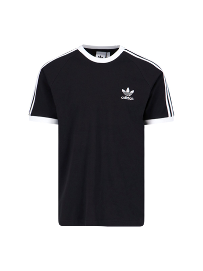 Shop Adidas Originals 'adicolor Classics 3-stripes' T-shirt In Black  