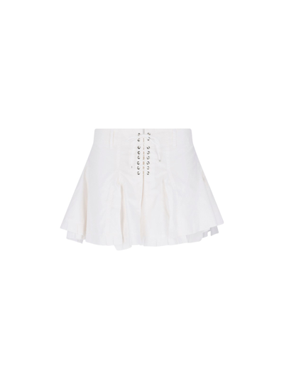 Shop Ludovic De Saint Sernin Pleated Mini Skirt In White