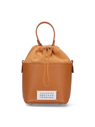 Shop Maison Margiela Small Bucket Bag "5ac" In Brown