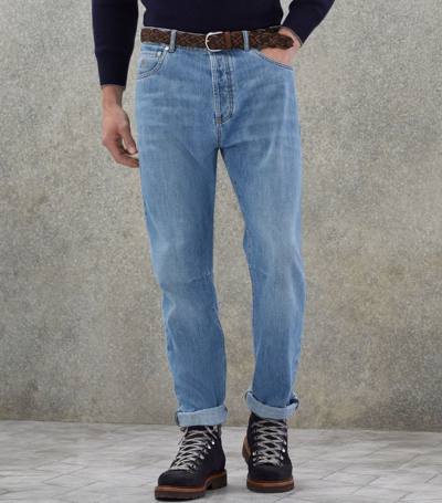 Shop Brunello Cucinelli Straight-leg Jeans In Blue