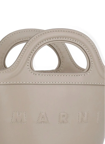 Shop Marni Tropicalia Hand Bag In Grey