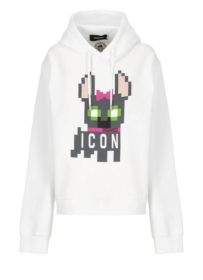 Shop Dsquared2 Icon Hilde Hoodie In White