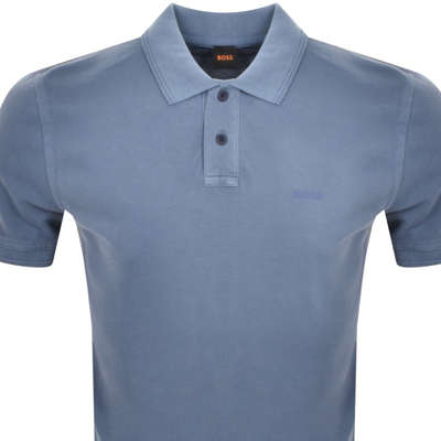 Shop Boss Casual Boss Prime Polo T Shirt Blue