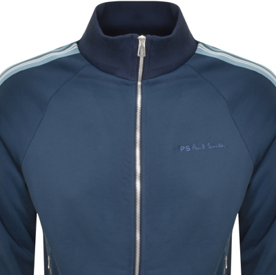 Shop Paul Smith Full Zip Sweatshirt Blue
