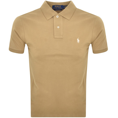 Shop Ralph Lauren Custom Slim Polo T Shirt Brown