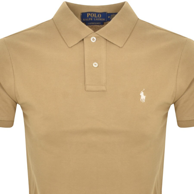 Shop Ralph Lauren Custom Slim Polo T Shirt Brown