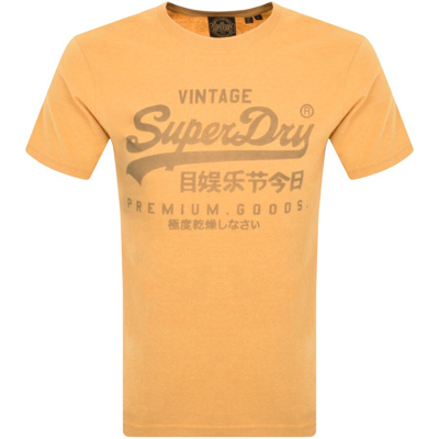 Shop Superdry Vintage Vl T Shirt Yellow