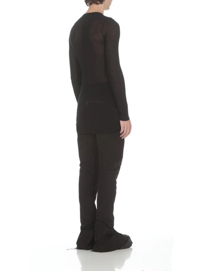 Shop Rick Owens Elastic Ribbed Sweater In Black