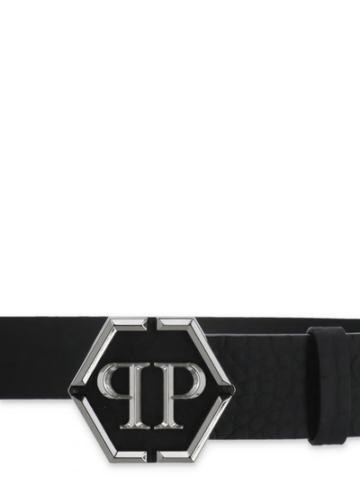 Shop Philipp Plein Hexagon Belt In Black