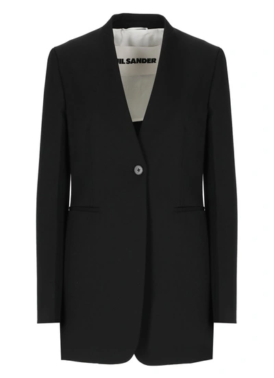 Shop Jil Sander Wool Single-breasted Jacket In Black