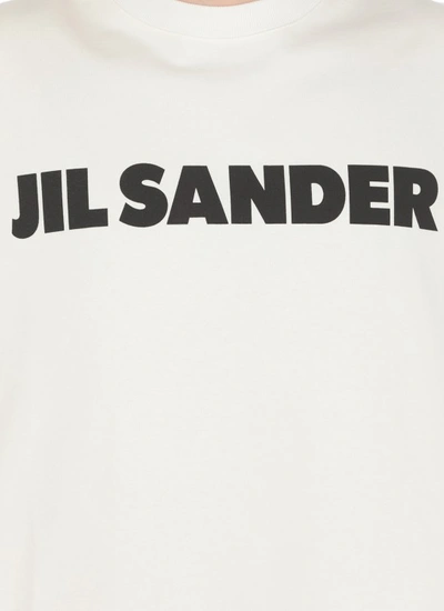 Shop Jil Sander Cotton T-shirt With Logo In White