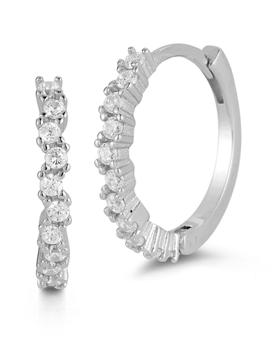 Shop Glaze Jewelry Silver Cz Huggie Earrings