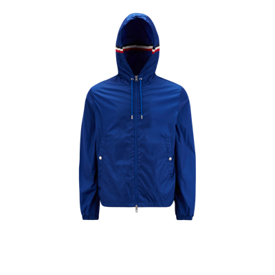 Shop Moncler Collection Grimpeurs Hooded Jacket Blue