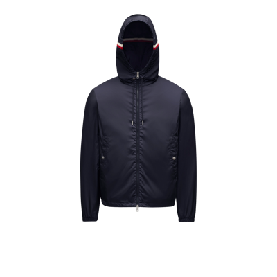 Shop Moncler Collection Grimpeurs Hooded Jacket, Blue, Size: 7