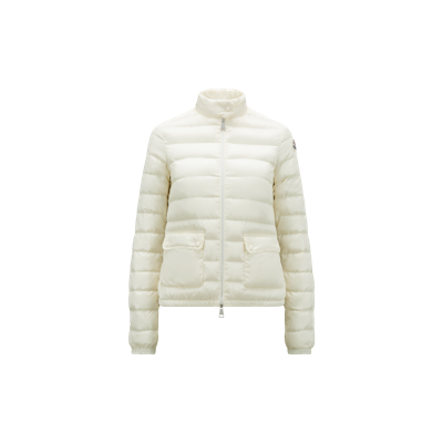 Shop Moncler Collection Doudoune Courte Lans In Blanc