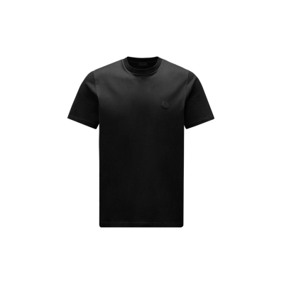 Moncler Vertical Logo T-shirt Black In Black