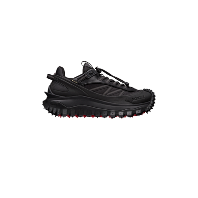 Moncler Trailgrip Gtx Leather Sneaker In Black