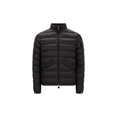 Shop Moncler Collection Agay Short Down Jacket, Black, Size: 7