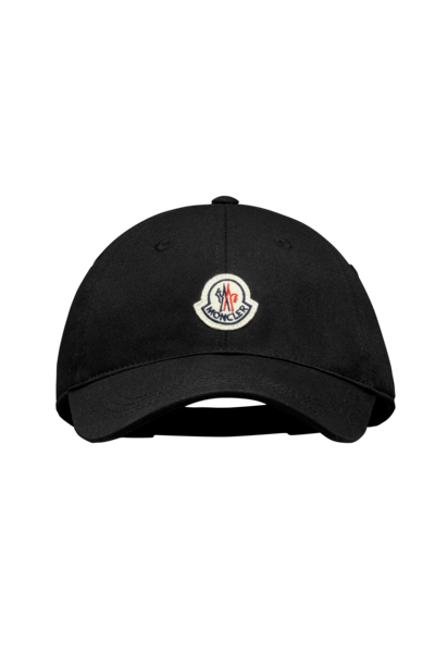 Moncler Logo Baseball Cap In Black