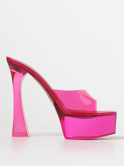 Shop Amina Muaddi Heeled Sandals  Woman Color Pink