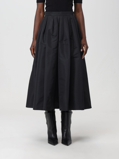 Shop Alexander Mcqueen Wide Skirt In Black