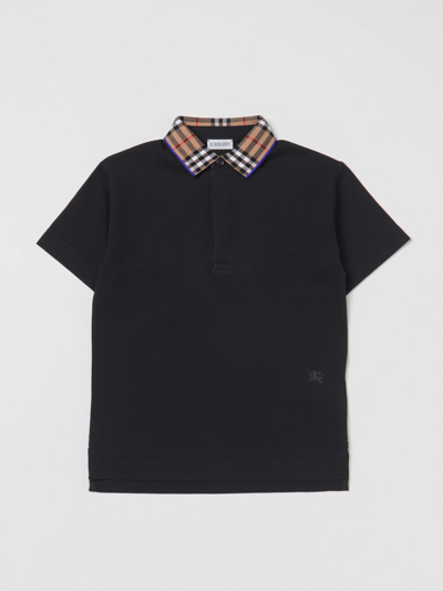 Shop Burberry Polo Shirt In Black