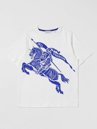 Shop Burberry Equestrian Knight Cotton Jersey T-shirt In White