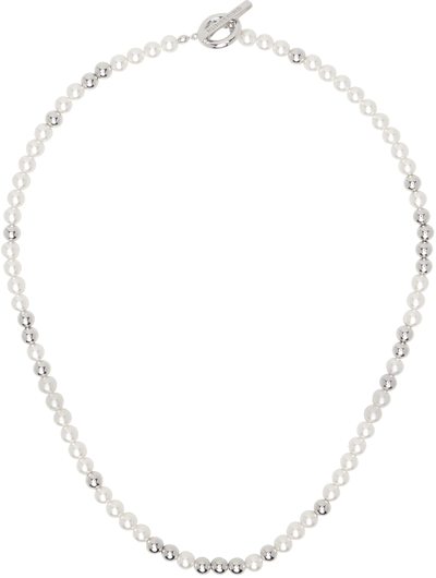 Shop Numbering White & Silver #9705 Necklace